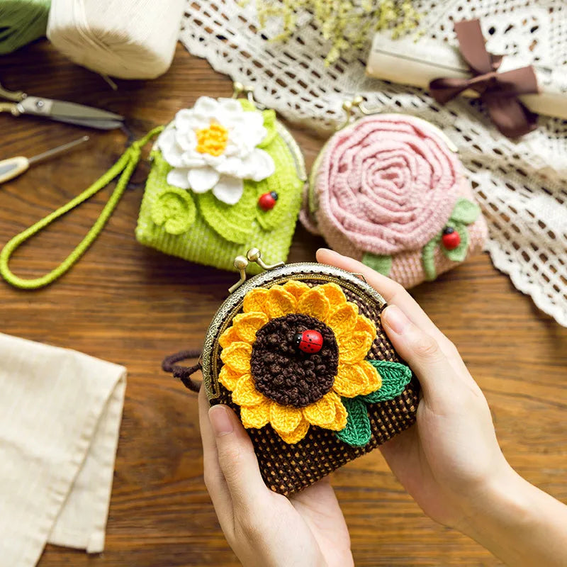 DIY Sunflower Bags Crochet Knitting Kit