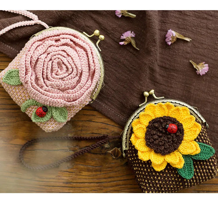DIY Sunflower Bags Crochet Knitting Kit