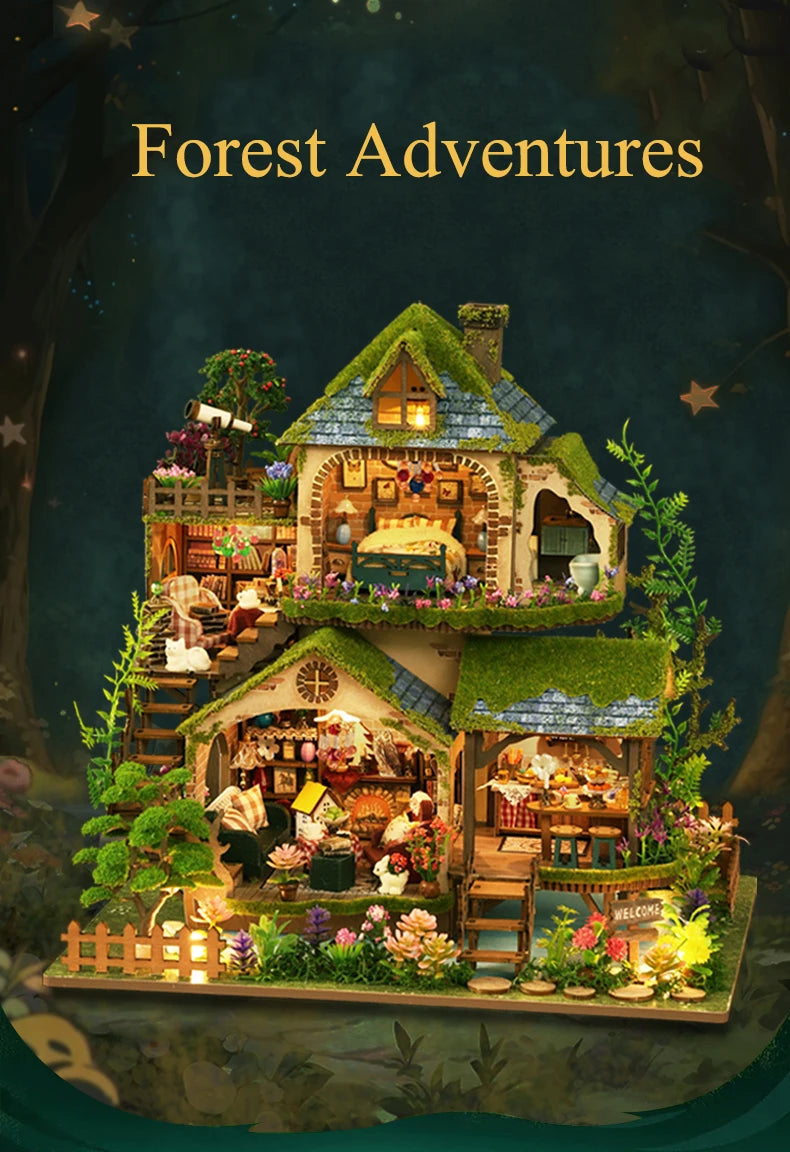 DIY Wooden Forest Doll Houses