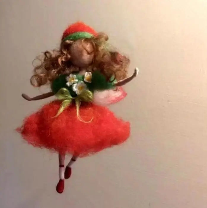 DIY Wool Felt Fairy Doll Keychain Craft