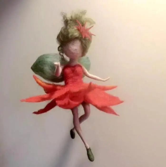 DIY Wool Felt Fairy Doll Keychain Craft