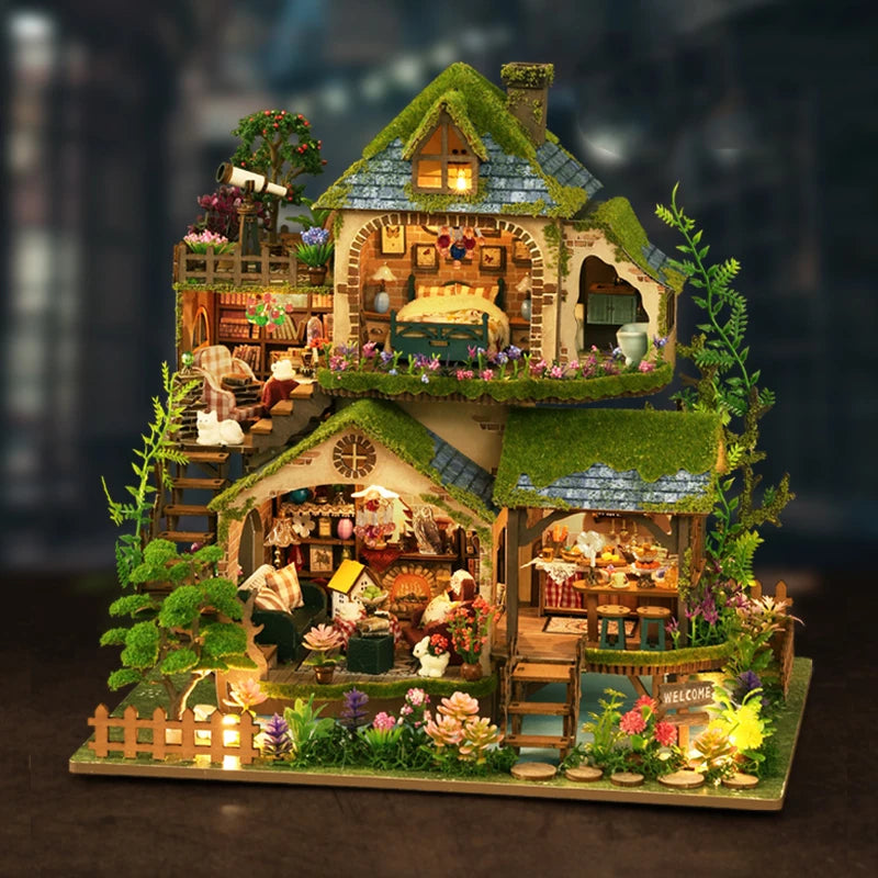 DIY Wooden Forest Doll Houses