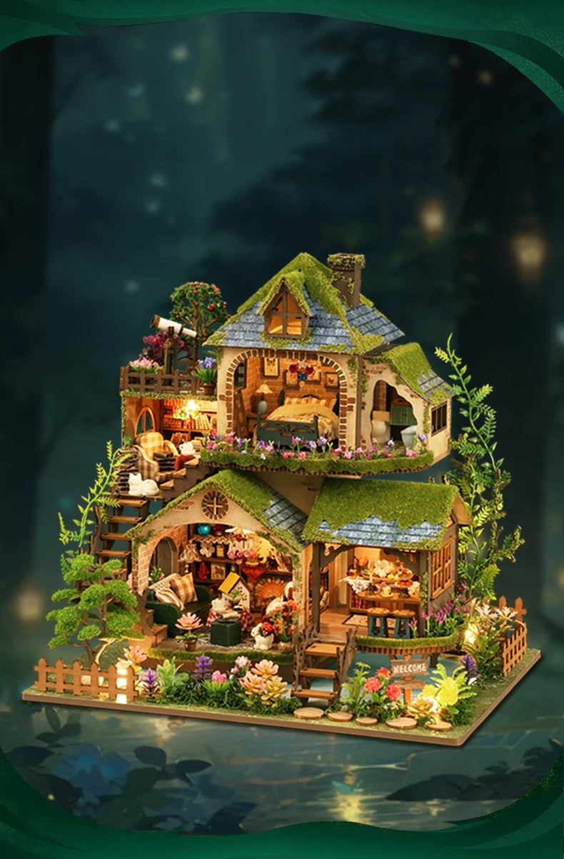 DIY Wooden Forest Doll Houses