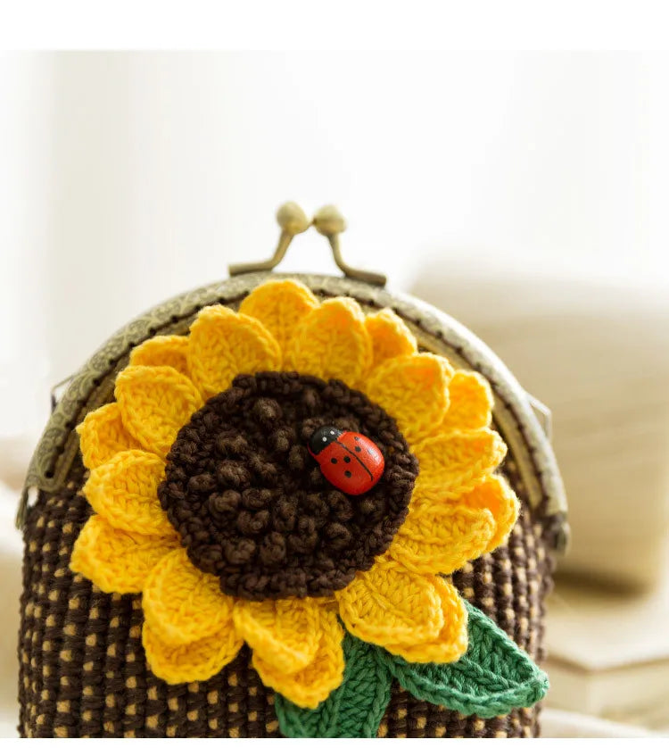 DIY Sunflower Bags Crochet Knitting Kit
